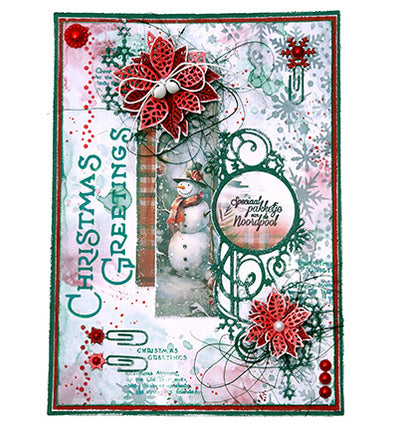 Pochoir JMA Bordure enneigée Festive Nostalgia n°303
