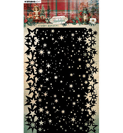Pochoir JMA Bordures étoilées Festive Nostalgia n°302