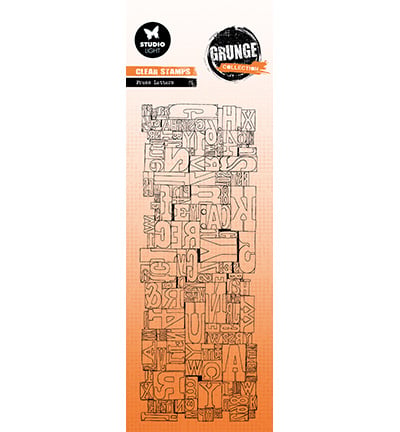 SL tampon transparent Lettres de presse Grunge Collection n°733