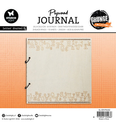 SL journal en contreplaqué Journal Letter Grunge Collection n°08