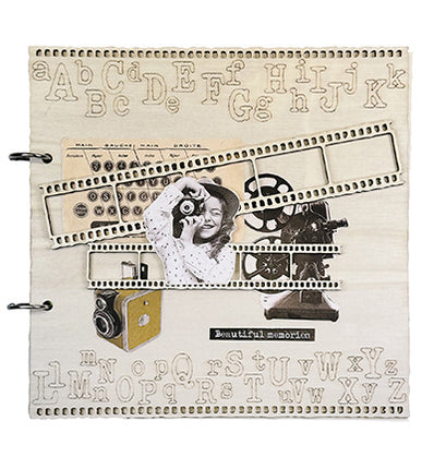 SL journal en contreplaqué Journal Letter Grunge Collection n°08