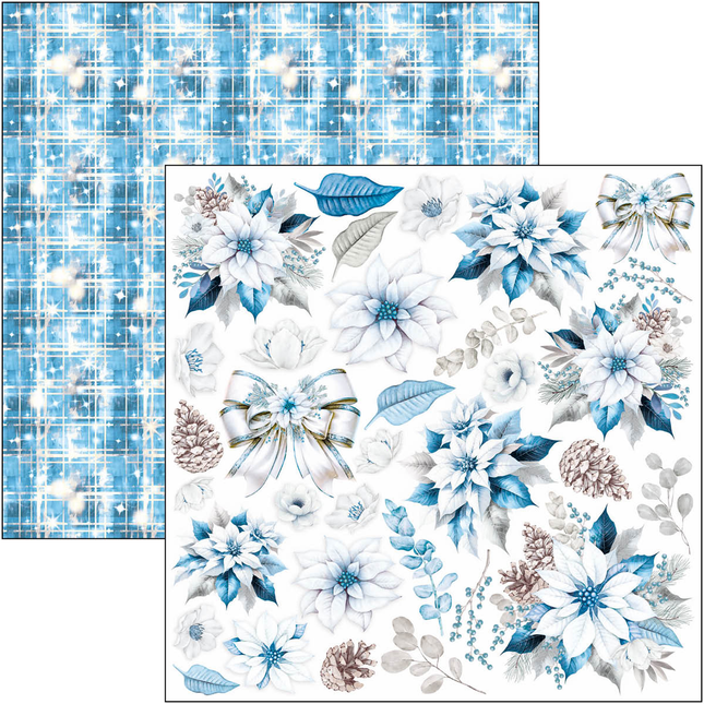 BLOC ÉLÉGANCE DU BLEU 8"X8" 12/PKG