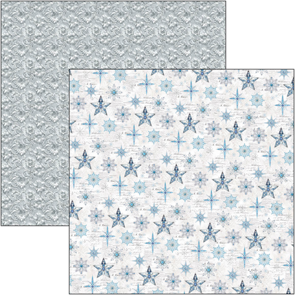 BLOC DE MOTIFS ÉLÉGANCE DU BLEU 12"X12" 8/PKG