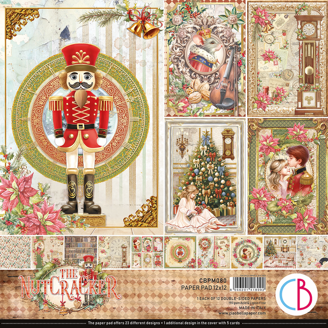 Bloc de papier The Nutcracker 12"X12" 12/PQT