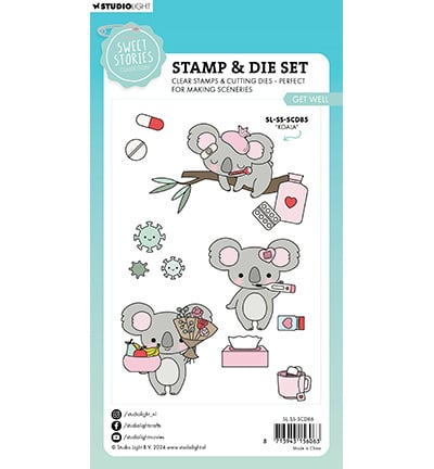 Tampon et matrice de découpe SL Get well Sweet Stories n° 86