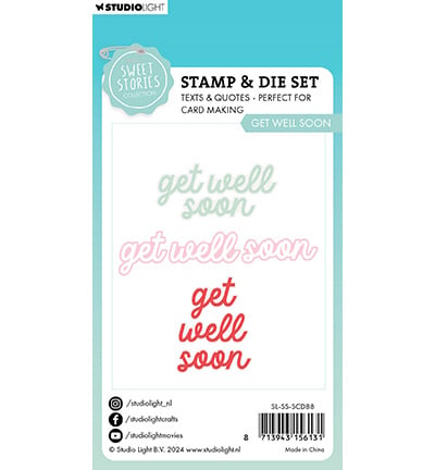 Tampon et matrice de découpe SL Bon rétablissement Sweet Stories n°88