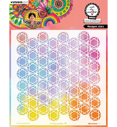 Pochoir ABM Étoiles hexagonales Art By Marlene n°328