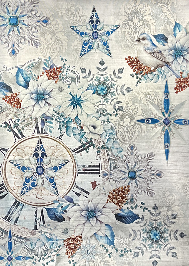 PAPIER DE LUXE ELEGANCE OF BLUE ARGENT A4 5/PKG