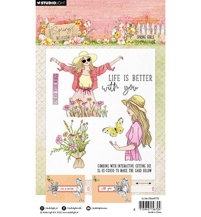 SL Tampon transparent Filles du printemps Prairie printanière n°772