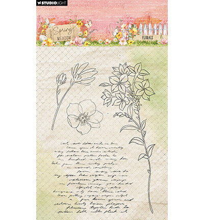 SL Tampon transparent Fleurs Prairie printanière n°773