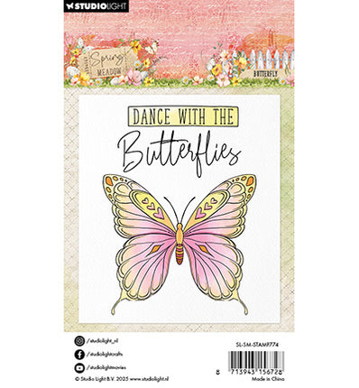 SL Tampon transparent Papillon Prairie printanière n°774