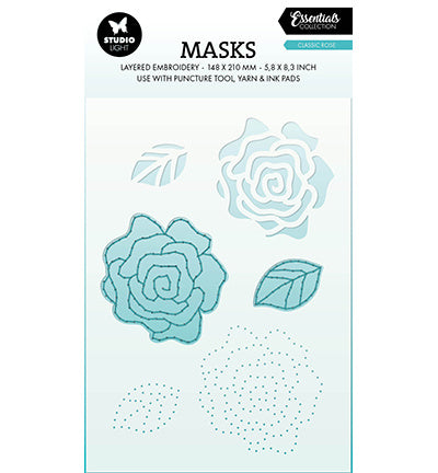 SL Masque Broderie, Rose classique Essentiels n°345