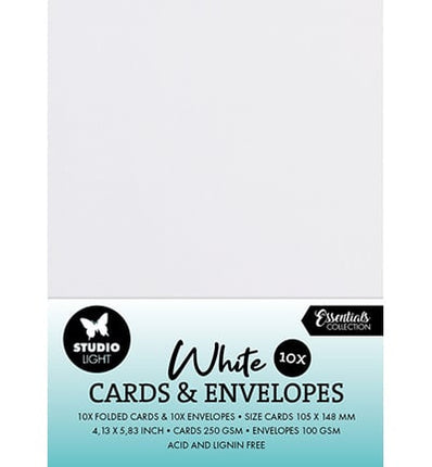 Cartes et enveloppes blanches - articles consommables n°01