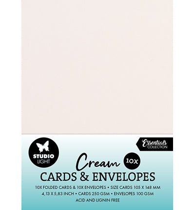 Cartes et enveloppes crème - articles consommables n°02