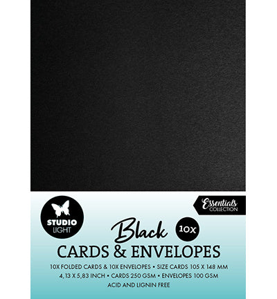 Cartes et enveloppes noires A6 - articles consommables n°03
