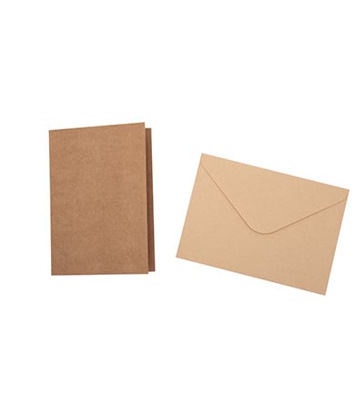 Cartes et enveloppes kraft A6 - articles consommables n°04