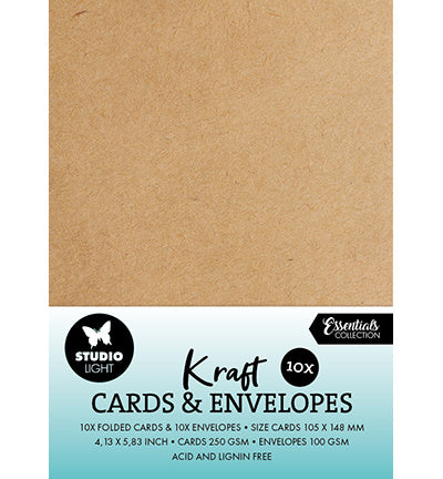 Cartes et enveloppes kraft A6 - articles consommables n°04