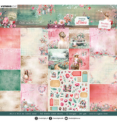 Bloc de papier designer JMA double face pour scrapbooking Sending You Love n° 288