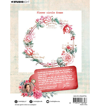 JMA Tampons transparents Cadre circulaire fleuri Sending You Love n°796