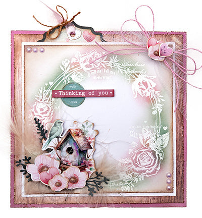 JMA Clear stamps Flower Circle Frame Sending You Love nr.796