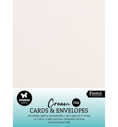 Cartes et enveloppes crème - articles consommables n°06