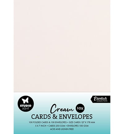 Cartes et enveloppes crème - articles consommables n°06