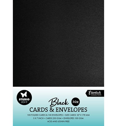 Cartes et enveloppes noires - articles consommables n°07