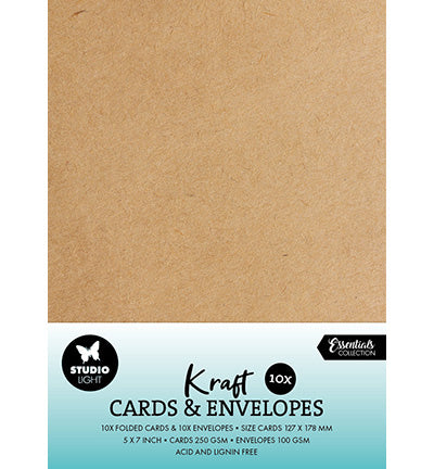 Cartes et enveloppes kraft - articles consommables n°08