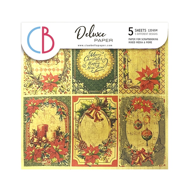 PAPIER DELUXE THE NUTCRACKER DORÉ 6"X6" 5/PKG