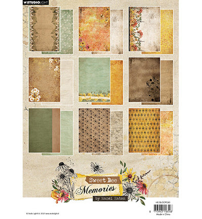 Bloc de papier décoratif HE Background Sweet Bee Memories n°286