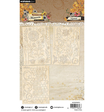 Éléments en contreplaqué HE Florals & Grunge Sweet Bee Memories n°03