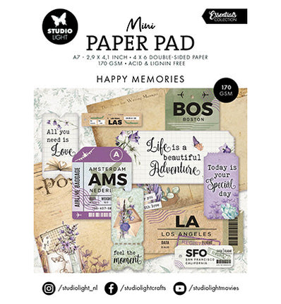 Petit bloc de papiers SL Happy Memories Essentials n°301