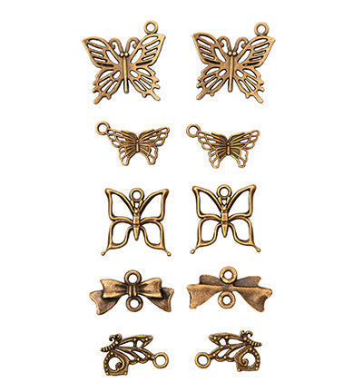 Breloques en métal Papillon Consommables n°02