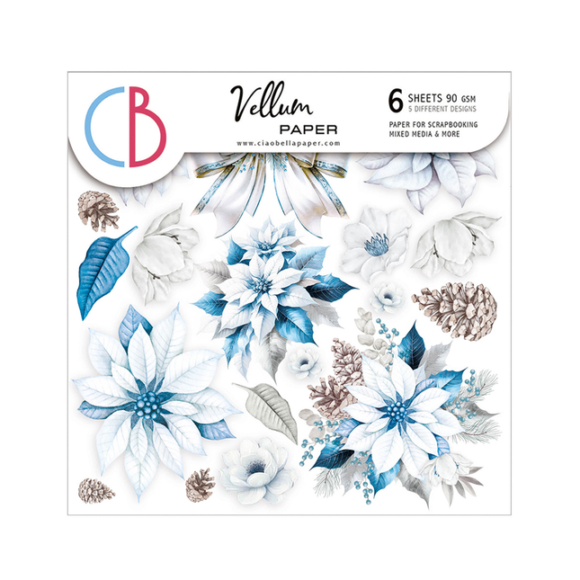 VÉLIN ÉLÉGANCE DU BLEU À DÉCOUPER 6"X6" 6/PKG