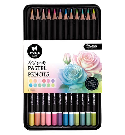 Crayons 12 couleurs dans des tons pastel Essentials nr.01