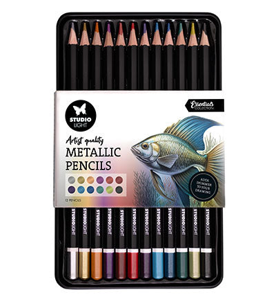 Crayons 12 couleurs à finition métallique Essentials nr.02