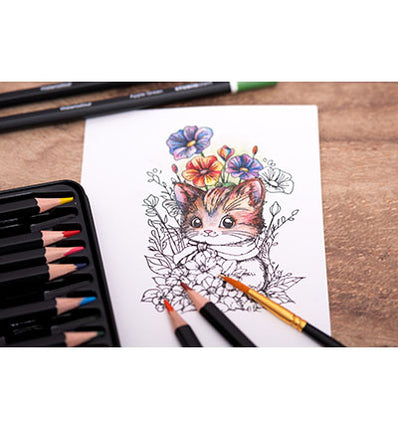 Crayons aquarellables Essentials nr.03, 12 couleurs