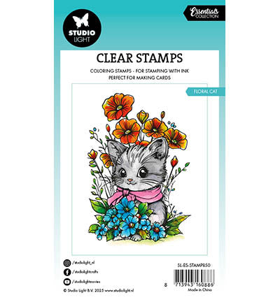 Tampon transparent SL Floral cat Essentials n°850
