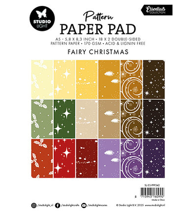 Bloc de papier à motifs Fairy Christmas Essentials n°342