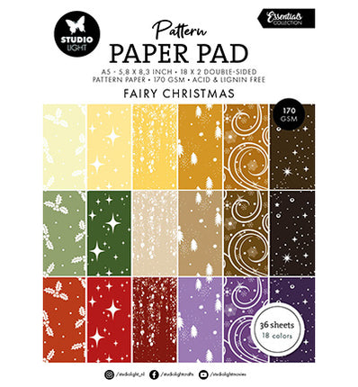 Bloc de papier à motifs Fairy Christmas Essentials n°342