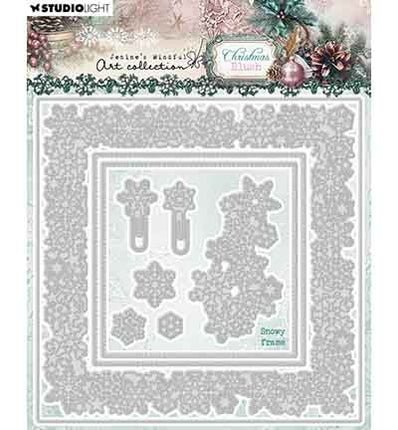 Matrice de découpe JMA Cadre enneigé Christmas Blush n° 1059