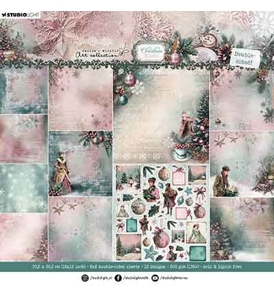 Bloc de papier créatif JMA Scrapbooking recto verso Christmas Blush n° 394