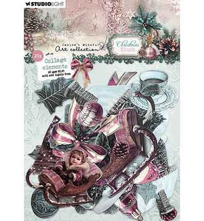 Éléments en papier JMA 35 éléments de collage Christmas Blush n° 45