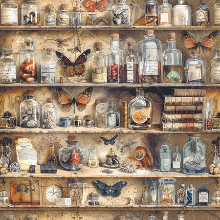 PAPIER DE RIZ A5 ASSORTI 8/PAQUET CABINET DE CURIOSITÉS
