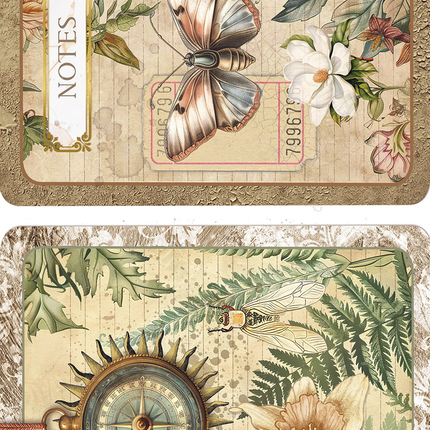 PAPIER DE RIZ A5 ASSORTI 8/PAQUET CABINET DE CURIOSITÉS