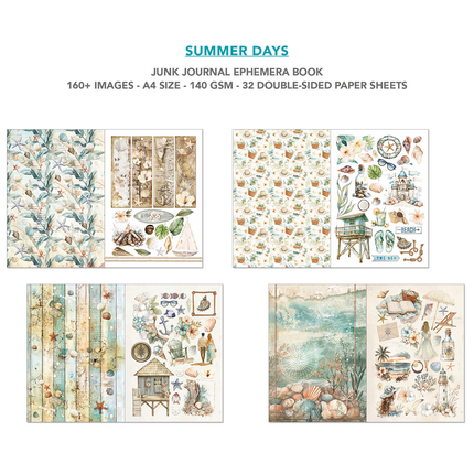 SUMMER DAYS A4 - Livre d’éphémères pour junk journal - Ciao Bella