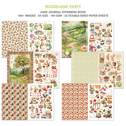 WOODLAND PARTY A4 - Junk journal ephemera book-Ciao Bella
