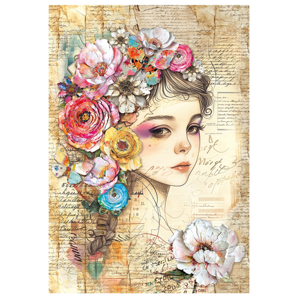 PAPIER DE RIZ MIXED MEDIA A4 LOT DE 4/PAQUET QUINTESSENCE