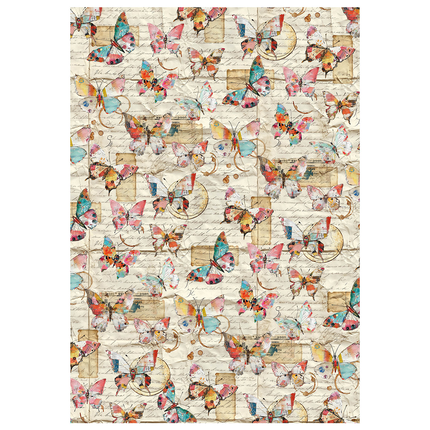 PAPIER DE RIZ MIXED MEDIA A4 LOT DE 4/PAQUET QUINTESSENCE
