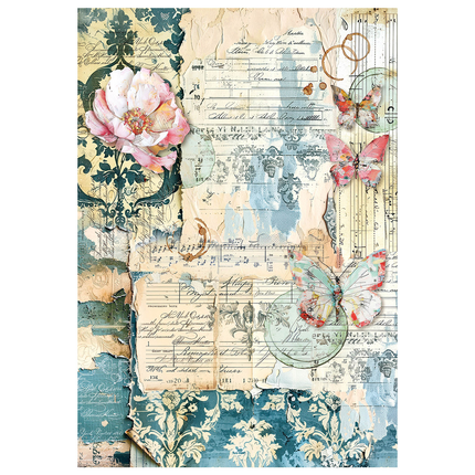 PAPIER DE RIZ MIXED MEDIA A4 LOT DE 4/PAQUET QUINTESSENCE